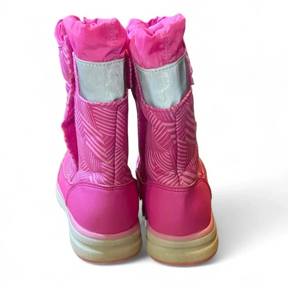 Pink Quilted Winter Boots